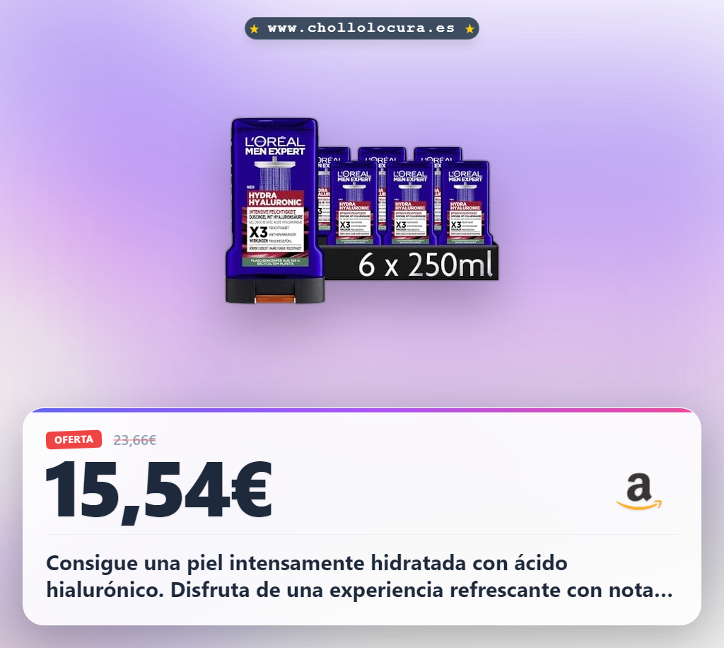 Consigue una piel intensamente hidratada con ácido hialurónico. Disfruta de una experiencia refrescante con notas cítricas y especiadas. Aprovecha el pack de 6 y cuida tu higiene al mejor precio.