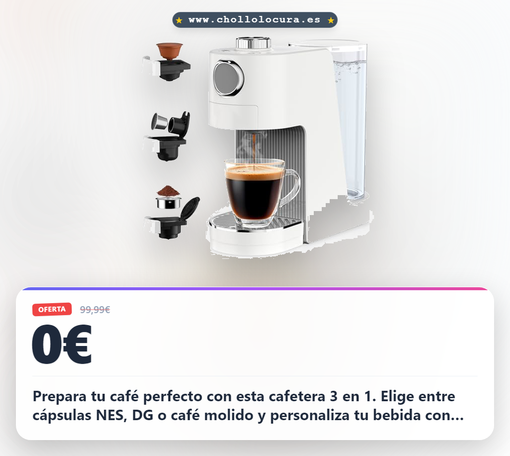 Aprovecha esta cafetera expresso 3 en 1 con 20 bares y multicápsulas Nes Original a precio de chollo