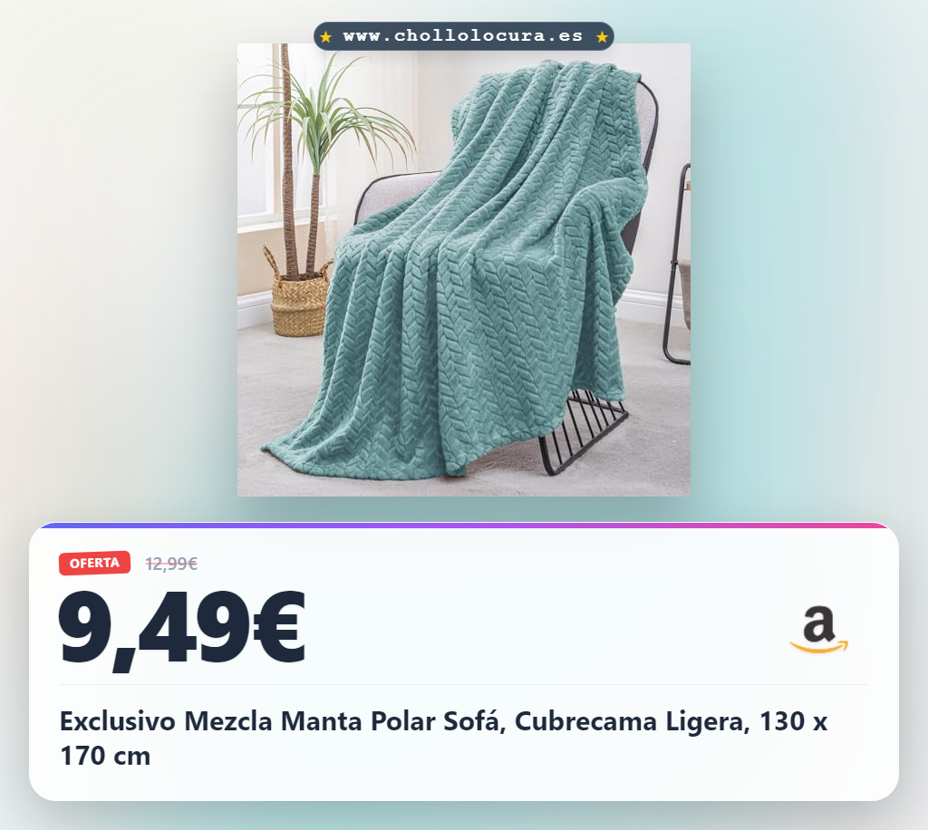 Exclusivo Mezcla Manta Polar Sofá, Cubrecama Ligera, 130 x 170 cm