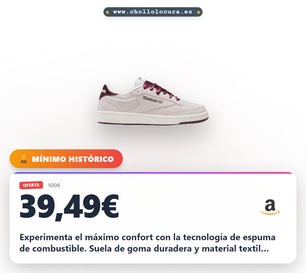 Aprovecha los Reebok Club C 85 Classic. Disfruta de su tecnología de espuma y material superior.