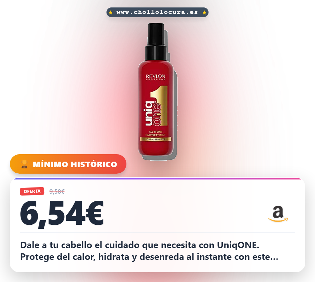 Aprovecha el tratamiento en spray UniqONE con 10 beneficios para tu cabello al mejor precio de oferta