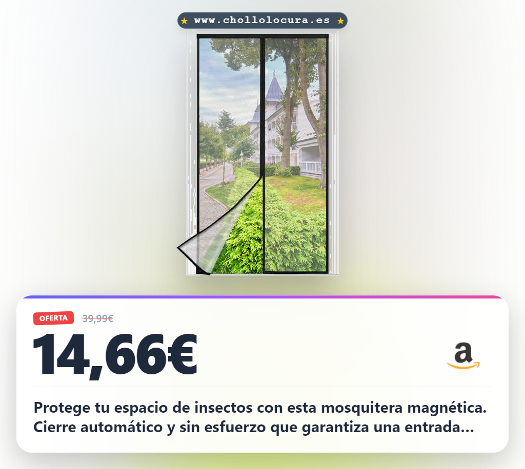 Aprovecha la mosquitera puerta magnética con cierre automático para mantener el aire fresco y protegerte de insectos al mejor precio