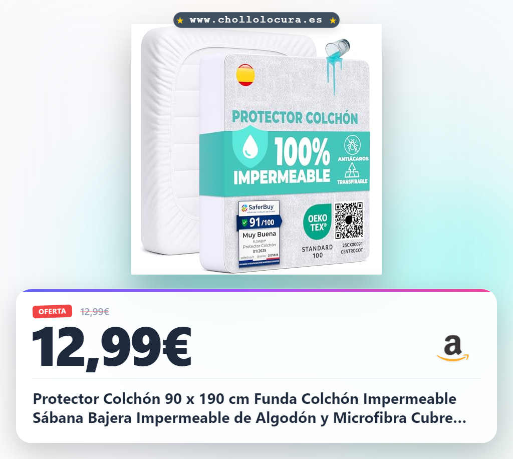 Aprovecha esta funda de colchón impermeable y transpirable de algodón para un sueño hipoalergénico