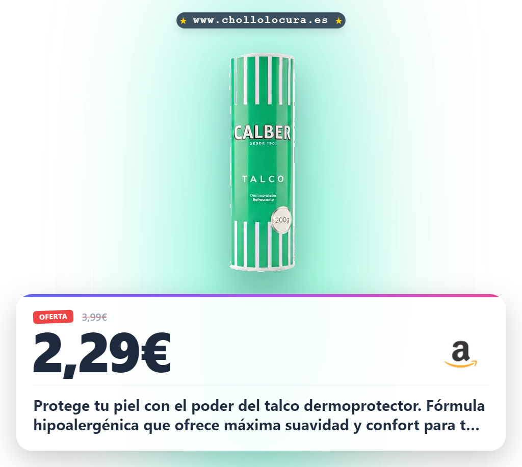 Aprovecha los polvos de talco Calber Dermoprotector hipoalergénicos al mejor precio