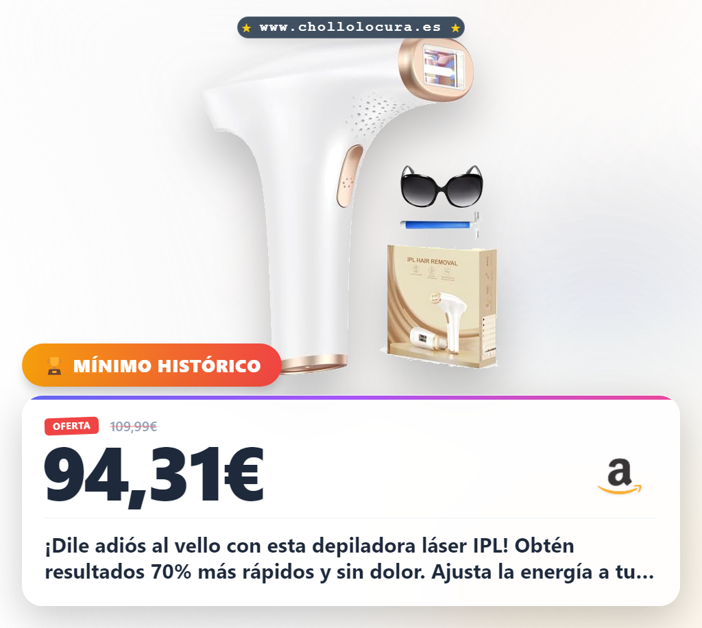 Aprovecha la depiladora láser IPL Haarlosy 3 en 1 para cuerpo. Depilación rápida y sin dolor en oferta.