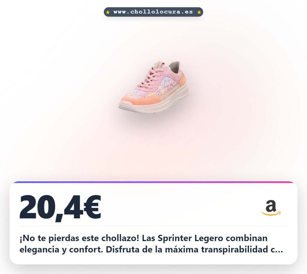 Consigue las zapatillas Legero Sprinter Rosa con terciopelo y bambú al precio de chollo. ¡Oferta IMPERDIBLE!