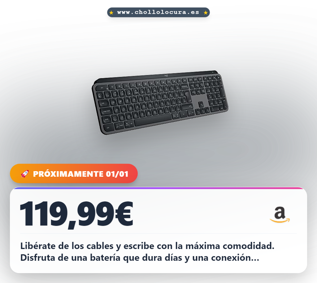 Consigue el teclado Logitech MX Keys S inalámbrico NLB AZERTY al mejor precio de la temporada y disfruta tu productividad