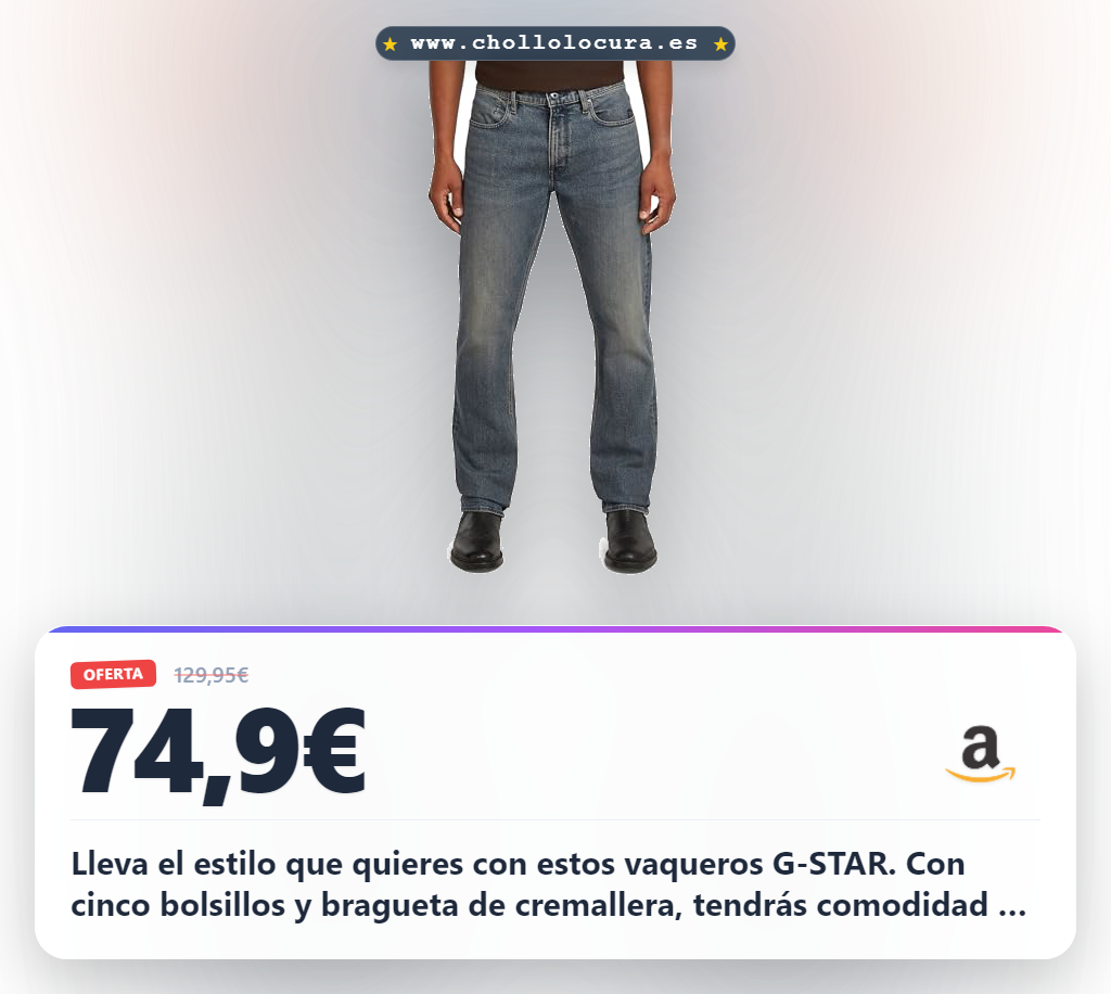 Consigue Vaqueros Mosa Straight G-STAR Azul con 5 bolsillos y etiqueta de piel al mejor precio