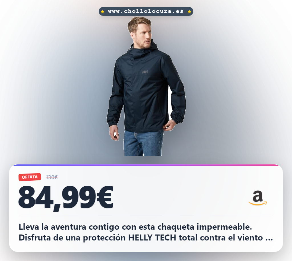 Consigue chaqueta Helly Hansen impermeable HELLY TECH Vancouver para aventuras urbanas al mejor precio de chollo