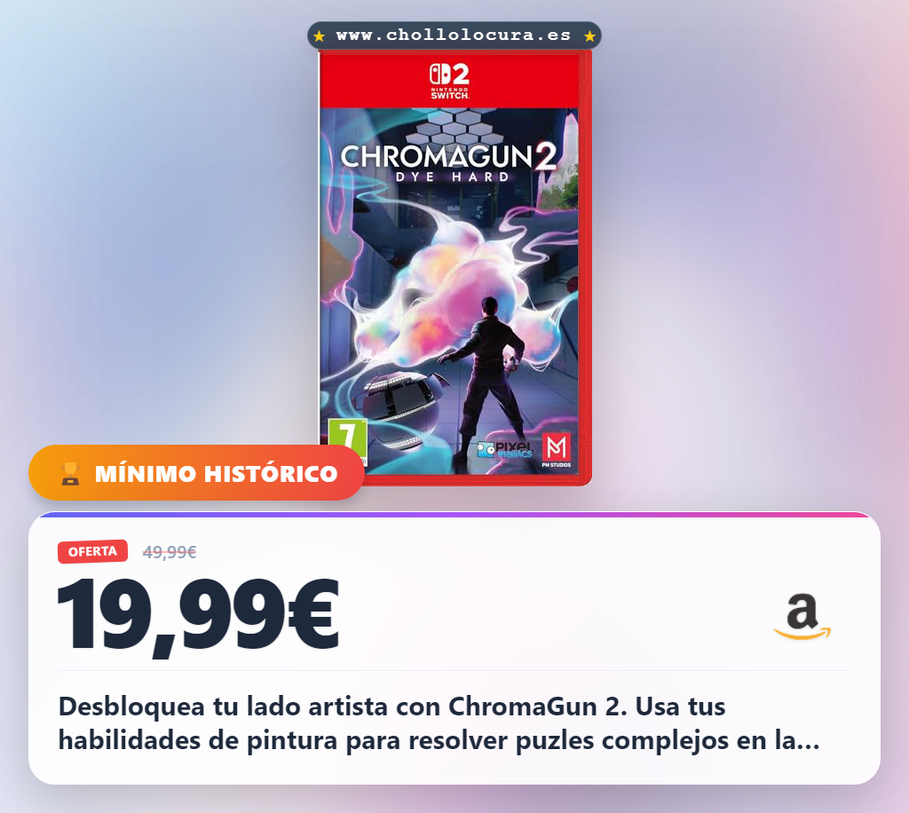 Aprovecha ChromaGun 2 para desbloquear tu lado artista con manual y banda sonora original en oferta