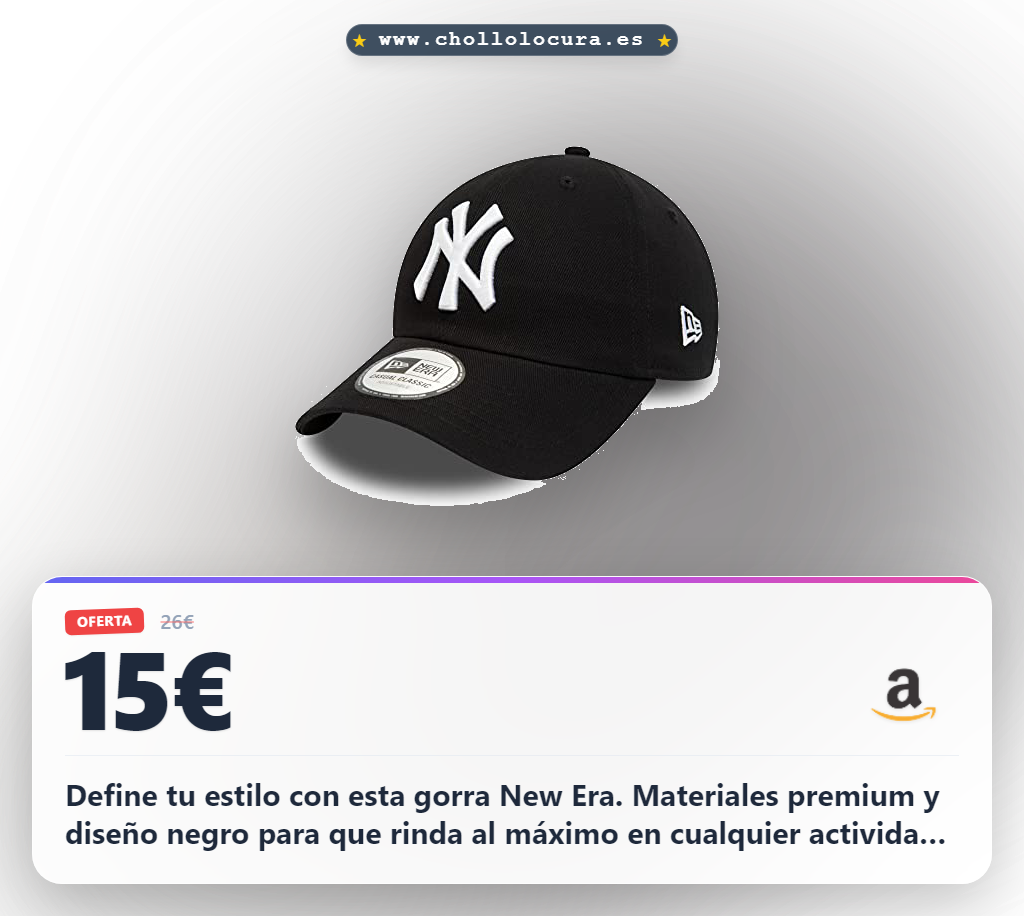 Encuentra la gorra New Era York Yankees MLB League Essential negra 9Twenty a precio de chollo