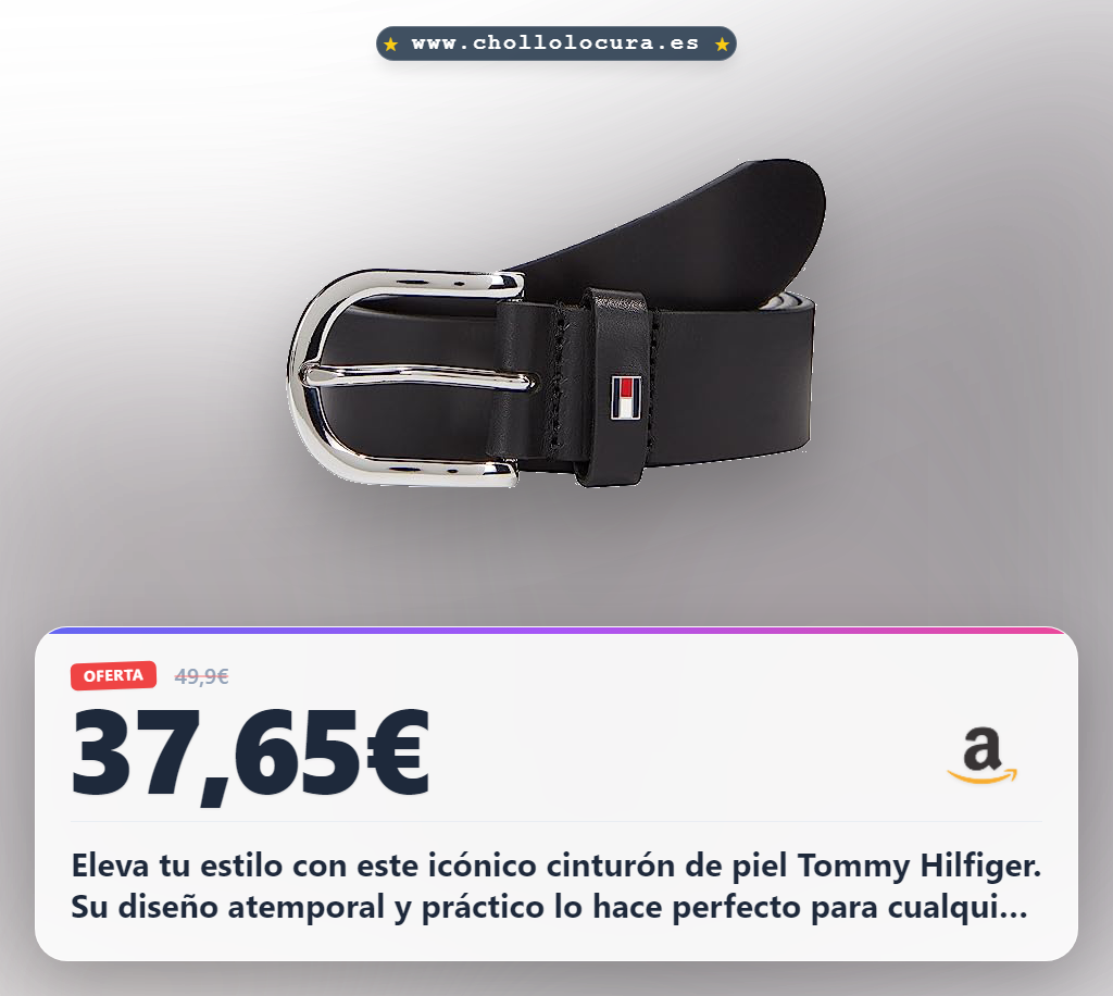 Descubre el cinturón de piel Tommy Hilfiger New Danny Belt negro, icónico y atemporal, al mejor precio.