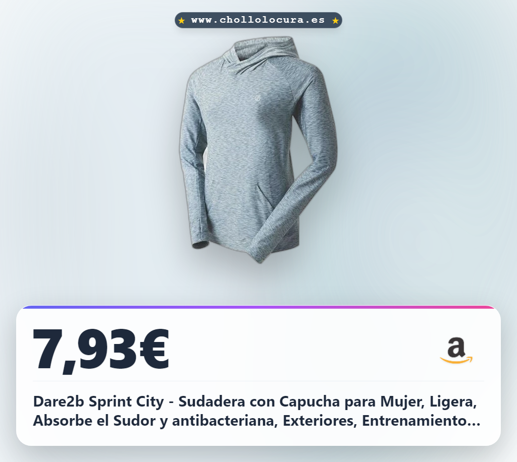 Descubre la Sudadera Deportiva Dare2b Sprint City para Mujer: Impermeable ARED 30/30 y antibacteriana al mejor precio