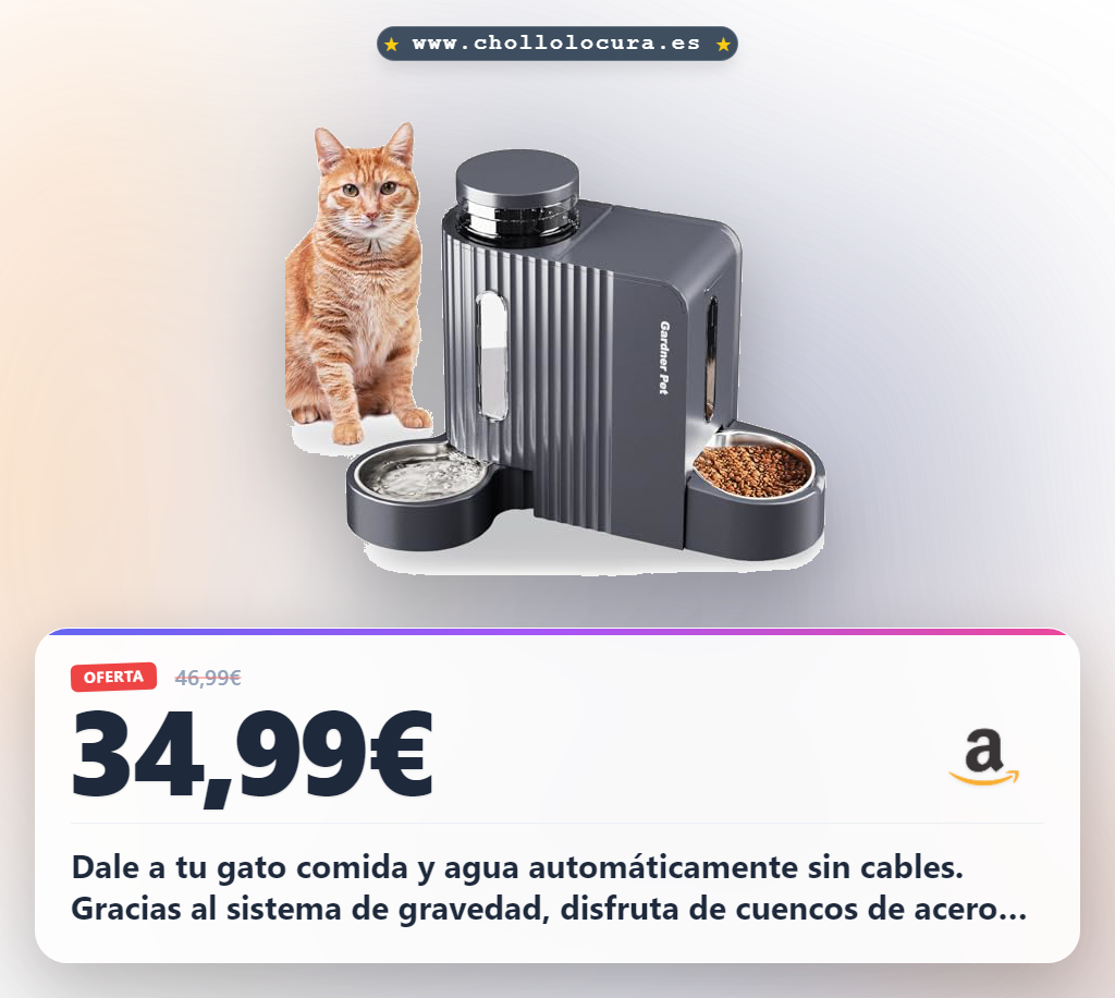 Consigue el comedero gato automático Gardner Pet 2 en 1 3L*2 Gris