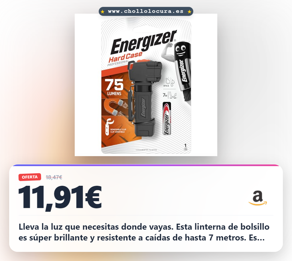 Consigue esta linterna LED portátil y resistente al agua con 75 lúmenes a precio de chollo