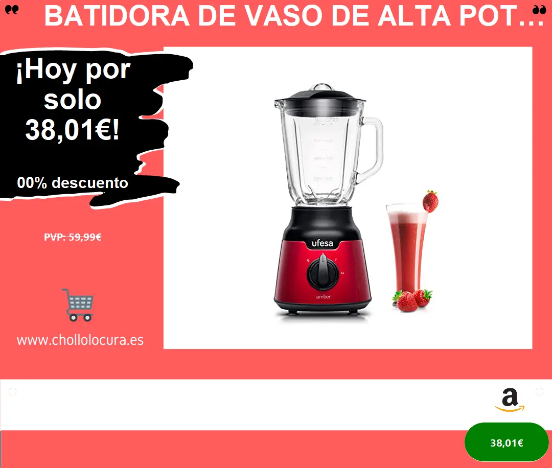 Batidora de Vaso de Alta Potencia para Cocina