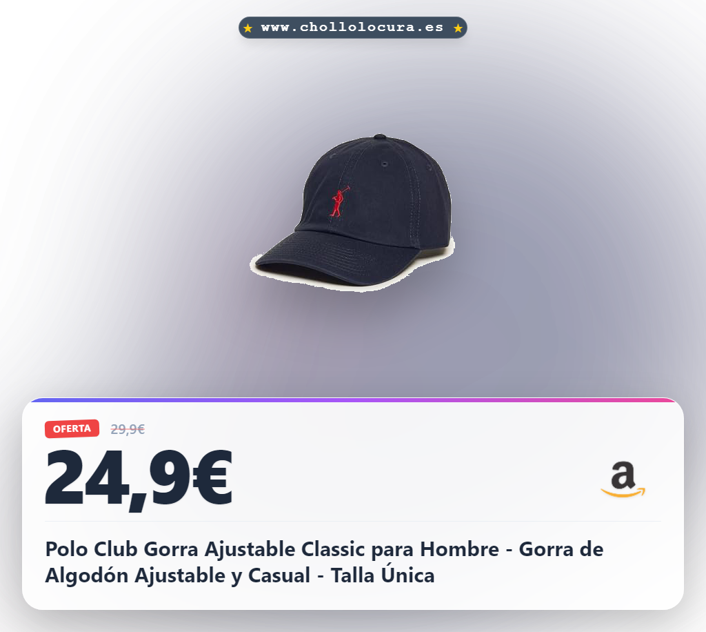 Polo Club Gorra Ajustable Classic para Hombre - Gorra de Algodón Ajustable y Casual - Talla Única