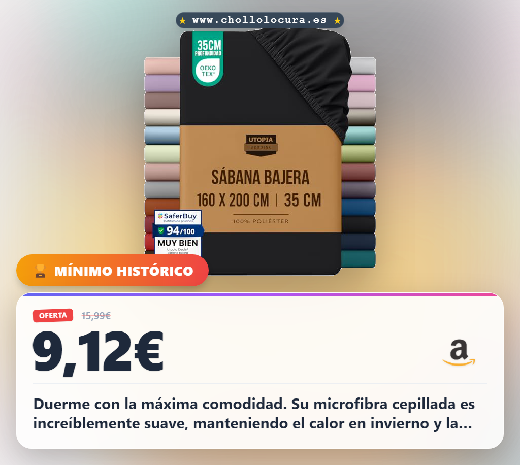 Obtén la sábana bajera Utopia 160x200 en microfibra cepillada al mejor precio.