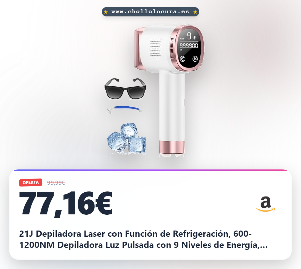 21J Depiladora Laser con Función de Refrigeración, 600-1200NM Depiladora Luz Pulsada con 9 Niveles de Energía, Pantalla Táctil LCD para Mujer y Hombre, Bikini, Axilas, Cara, Cuerpo Rosa