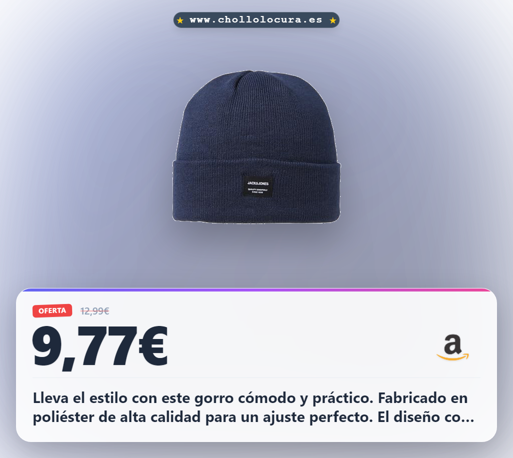 Consigue gorro de punto JACK & JONES JJDNA BEANIE Azul práctico y cómodo al mejor precio