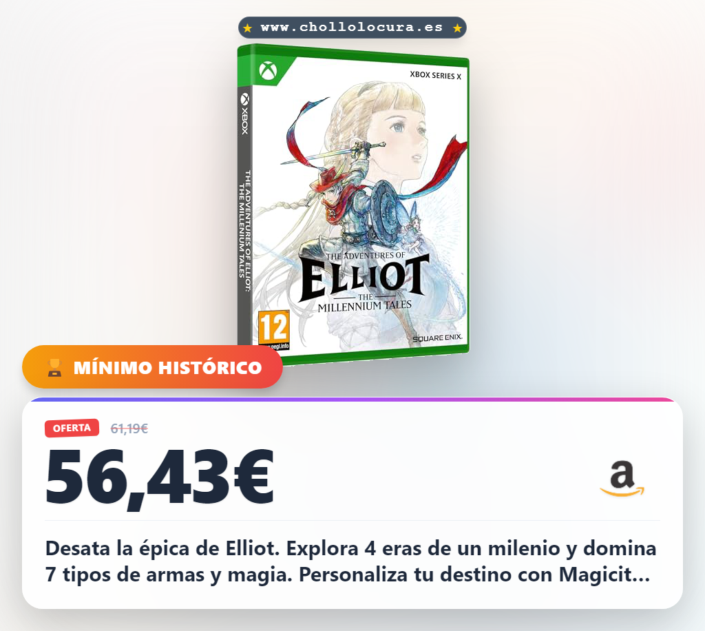Disfruta de The Adventures of Elliot: El Milenio, 4 eras y magia épica con 7 armas al mejor precio.