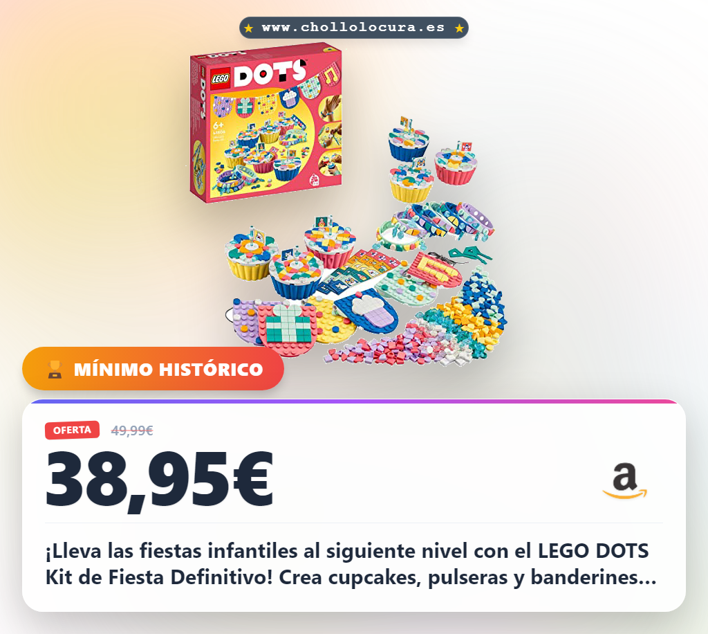 LEGO 41806 Dots Kit de Fiesta Definitivo, Juguete de Construcción con Cupcakes, Pulseras y Pegatinas para Fiestas Infantiles, Detalles de Cumpleaños para Niñas y Niños