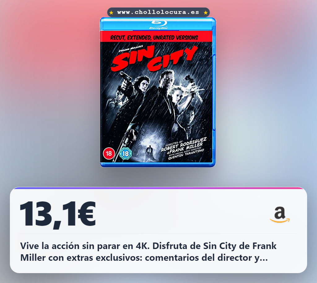 Disfruta Sin City de Frank Miller en 4K con extras exclusivos de 2020 al mejor precio
