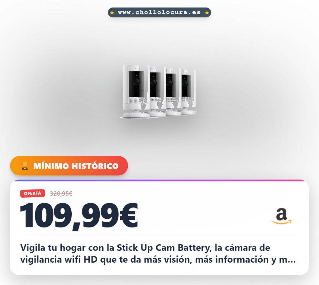 Vigila tu hogar con Ring Stick Up Cam, la cámara de vigilancia WiFi HD