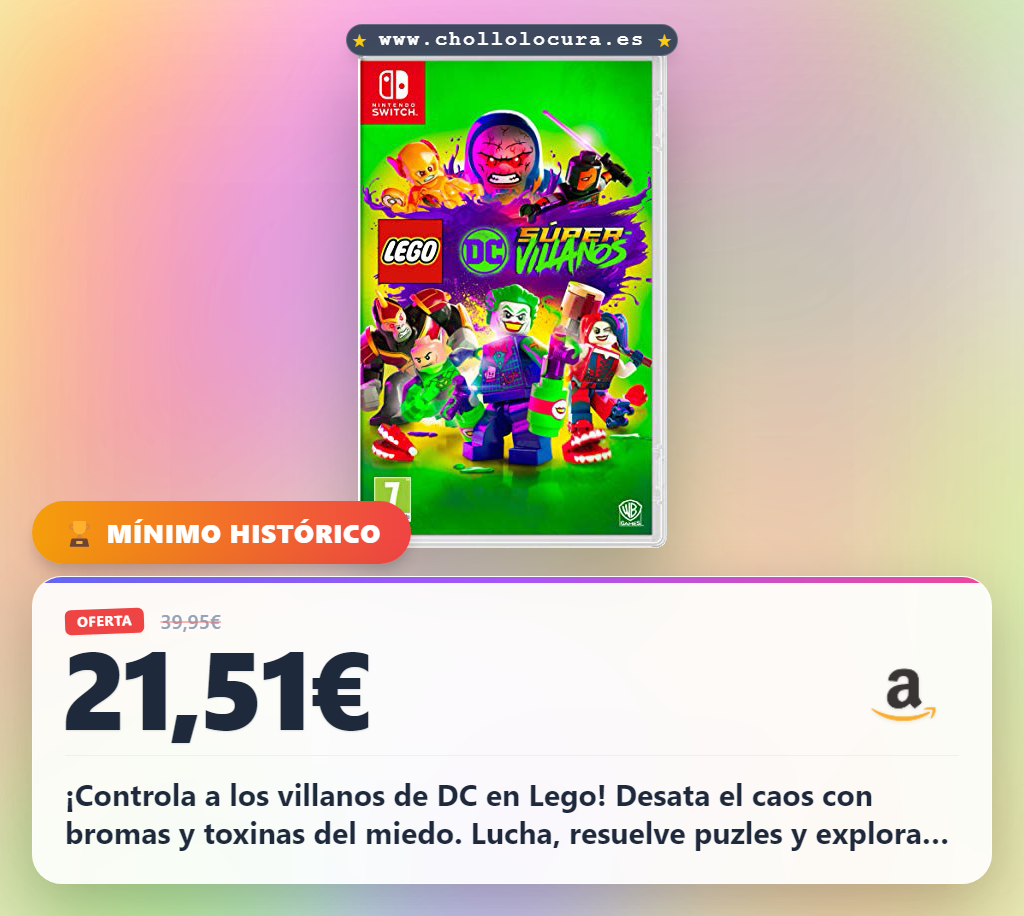 Aprovecha la aventura de Lego DC Super-Villanos y controla a los icónicos villanos en Nintendo Switch
