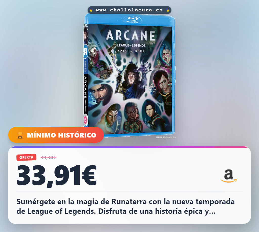 Aprovecha la temporada 2 de Arcane League of Legends en Blu-ray en oferta histórica