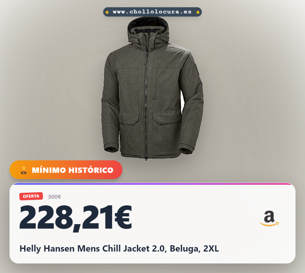 Helly Hansen Mens Chill Jacket 2.0, Beluga, 2XL