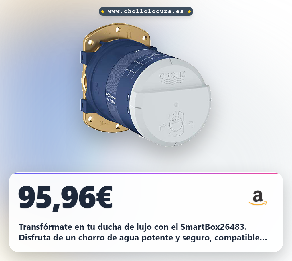 Consigue el juego de ducha GROHE Rainshower SmartBox26483 para rociador con conexión latón en oferta
