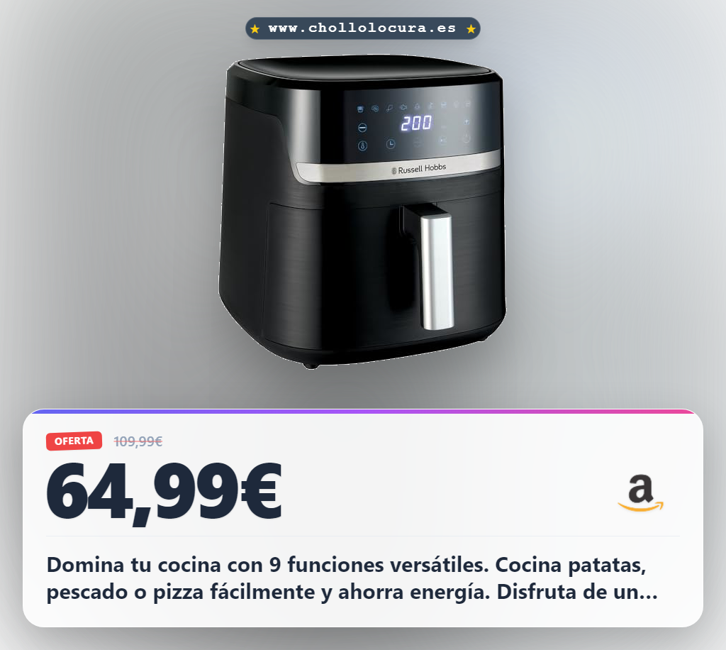 Domina tu cocina con 9 funciones versátiles. Cocina patatas, pescado o pizza fácilmente y ahorra energía. Disfruta de un diseño elegante y una limpieza sencilla en el lavavajillas. Es la herramienta perfecta para cocinar sin complicaciones.