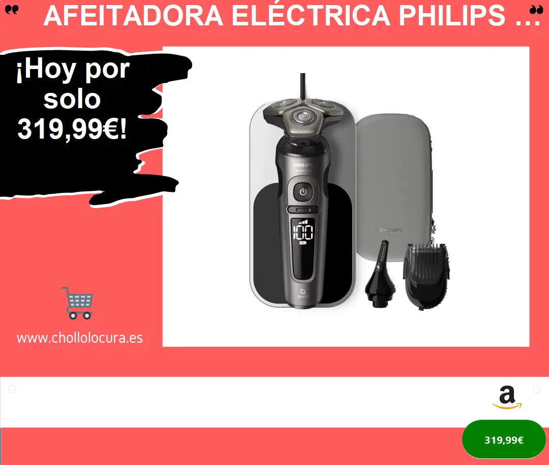 Afeitadora Eléctrica Philips Serie 9000 Prestige, Máxima Cercanía y Comodidad