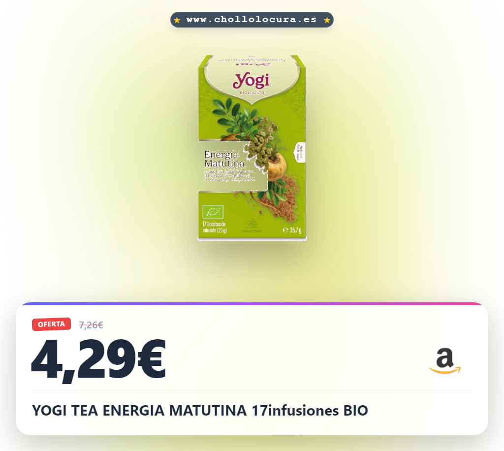 YOGI TEA ENERGIA MATUTINA 17infusiones BIO