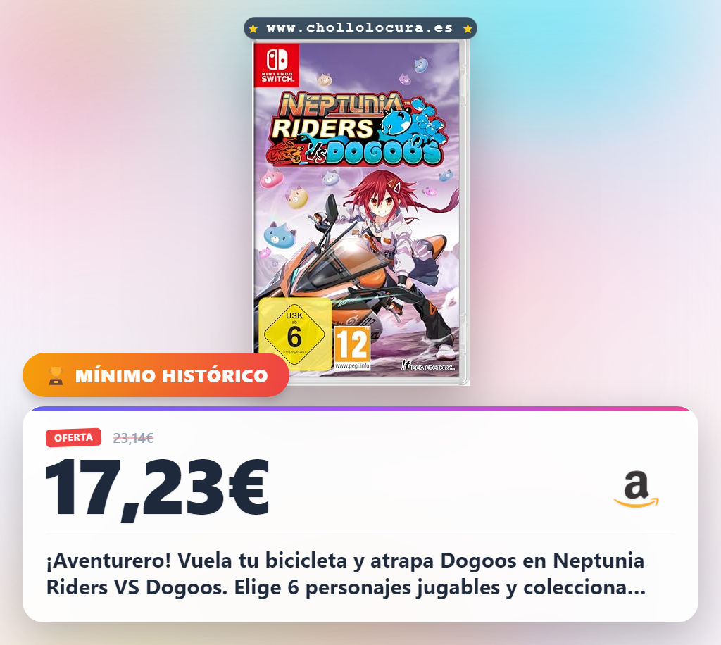Aprovecha Neptunia Riders VS Dogoos en Nintendo Switch: 6 personajes y personalización de bicicleta