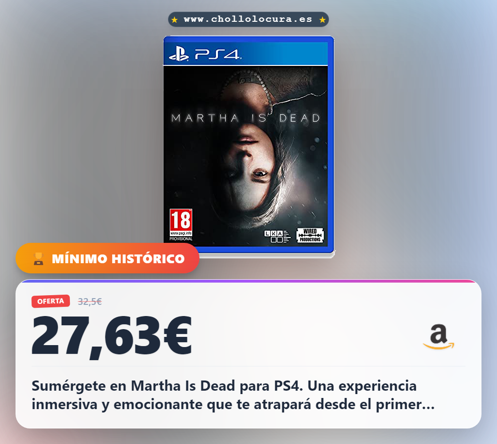 Consigue Martha Is Dead para PlayStation 4. Disfruta de esta experiencia inmersiva y emocionante con Pegi.