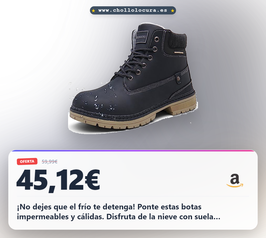Consigue botines de nieve impermeables y cálidos para hombre y mujer con suela antideslizante al mejor precio
