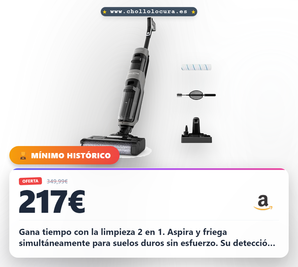 Gana tiempo con la limpieza 2 en 1. Aspira y friega simultáneamente para suelos duros sin esfuerzo. Su detección inteligente ajusta automáticamente la potencia y el flujo de agua. Disfruta de una autonomía de hasta 50 minutos y un sistema de autolimpieza total.