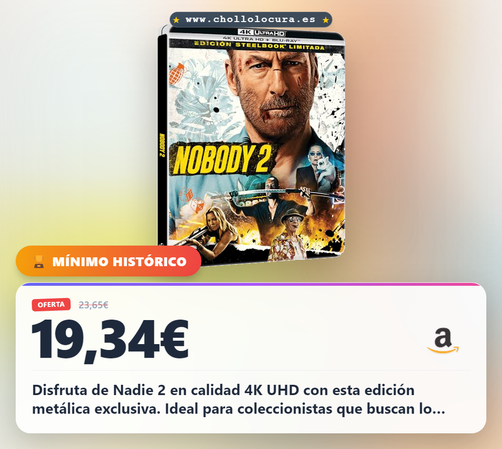 Disfruta Nadie 2 en calidad 4K UHD con la exclusiva edición metálica para coleccionistas