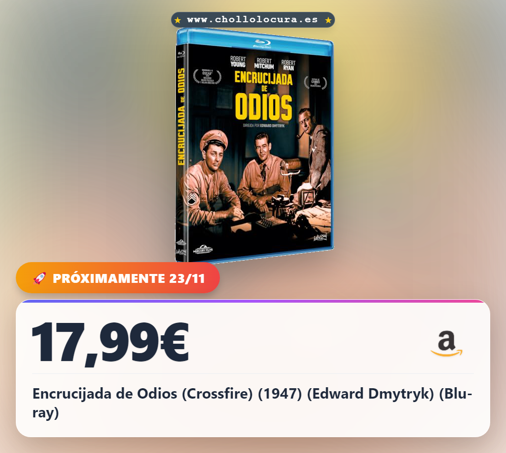 Encrucijada de Odios (Crossfire) (1947) (Edward Dmytryk) (Blu-ray)