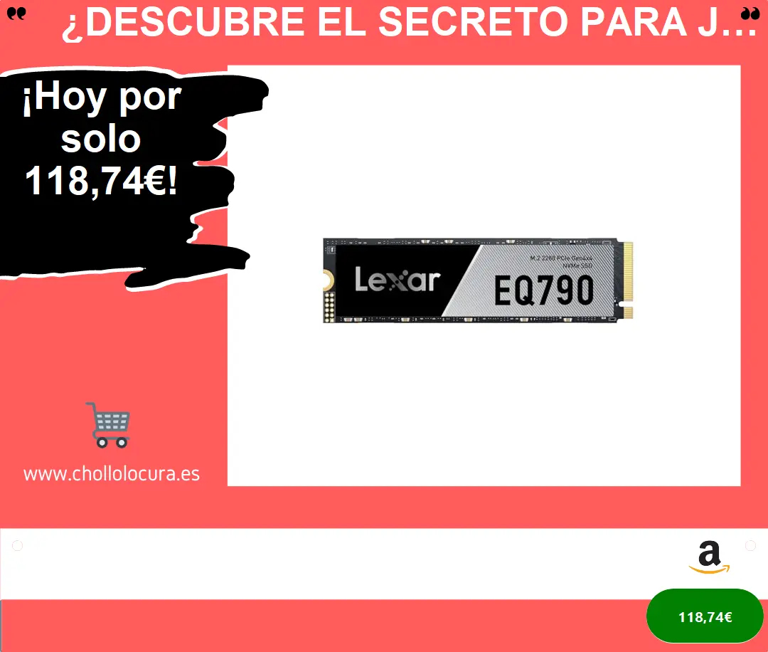 ¿Descubre el secreto para juegos y aplicaciones intensivas en tu PS5 o PC? ¡Lexar EQ790 2TB SSD M.2 2280 PCIe Gen4x4 NVMe 1.4, la unidad de estado sólido más rápida y confiable para cargas de trabajo intensivas!
