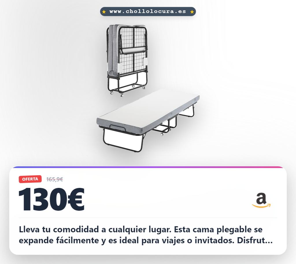 Encuentra la cama plegable rodante VEVOR con colchón de espuma viscoelástica al mejor precio para invitados y viajes.