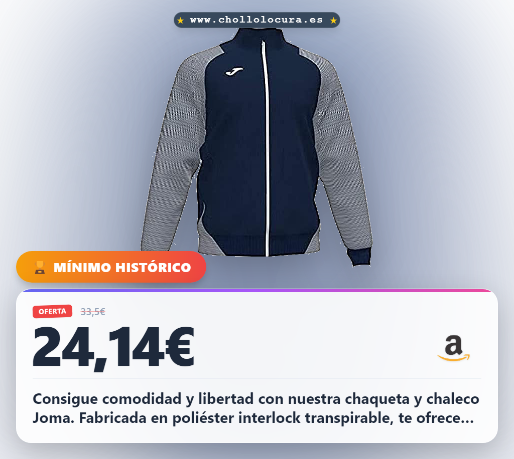 Consigue chaqueta y chaleco Joma Hombre Marino Blanco XL en oferta al mejor precio