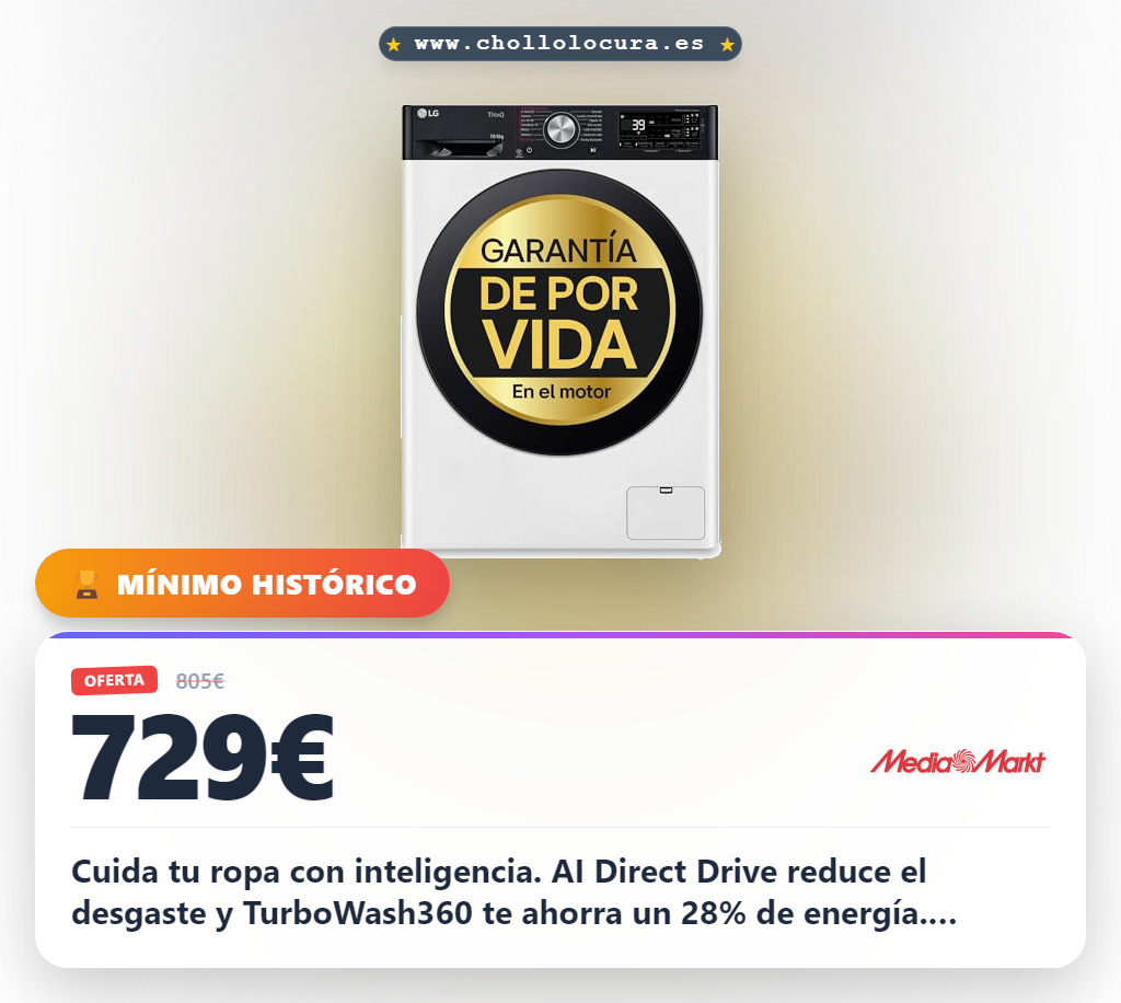 Logra el cuidado superior con la Lavadora Secadora LG F4DR7510AGW TurboWash 360 y Steam al mejor precio