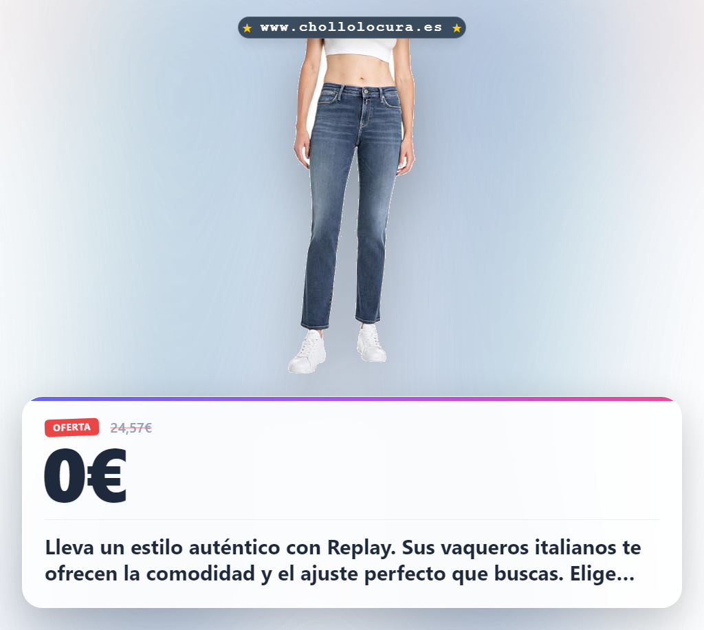 Consigue los vaqueros Replay para mujer azul 32W/28L al mejor precio de la temporada