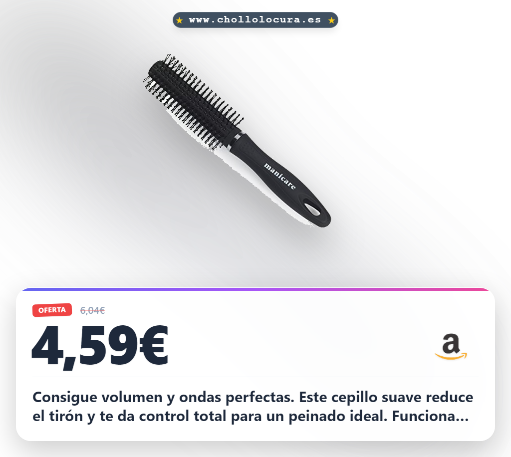 Consigue volumen y ondas perfectas. Este cepillo suave reduce el tirón y te da control total para un peinado ideal. Funciona para todo tipo de cabello, desde fino hasta grueso. Transforma tu look con este accesorio esencial y ahorra. Tu cabello te lo agradecerá.