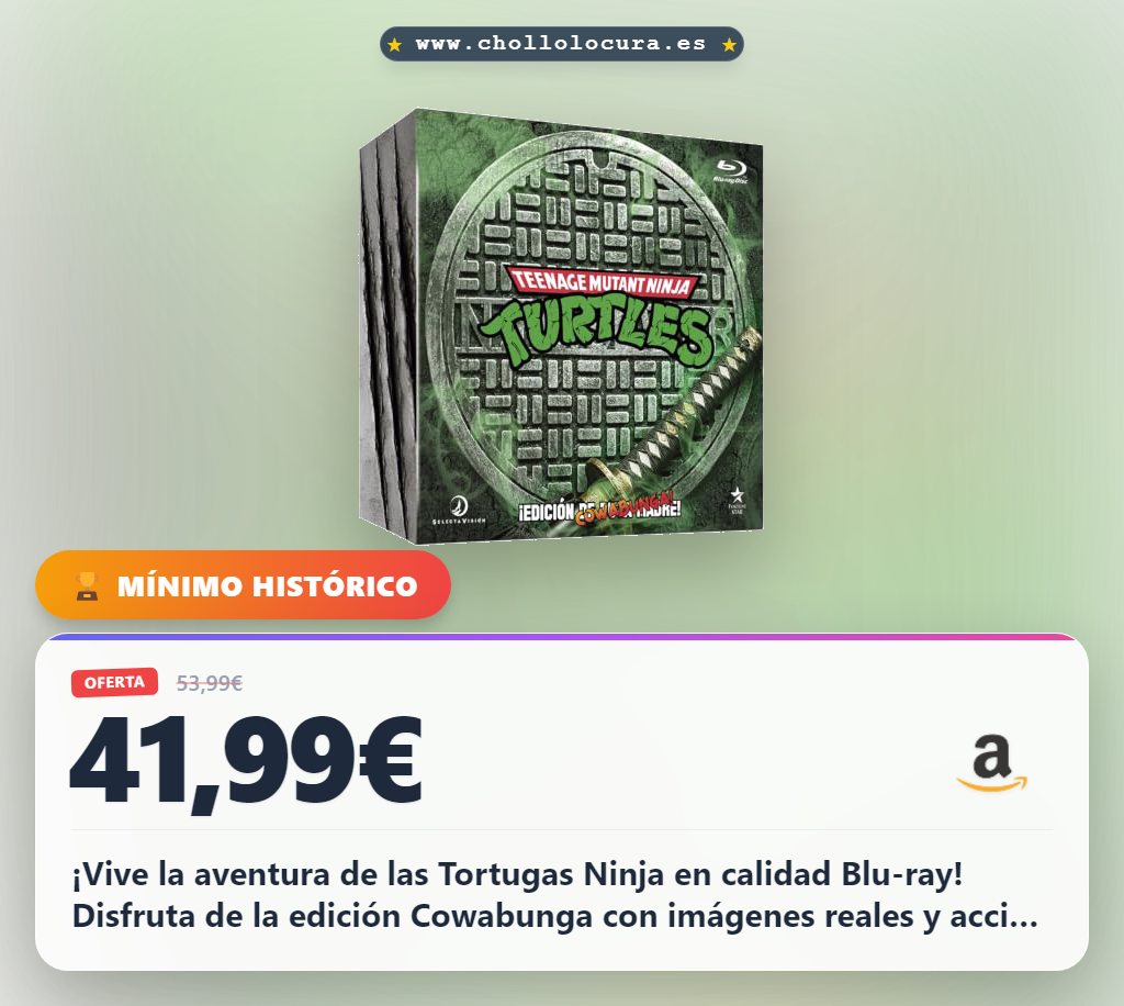 Adquiere el Blu-ray de Teenage Mutant Ninja Turtles Edición Cowabunga Tercera Edición a precio de chollo y en oferta histórica en España