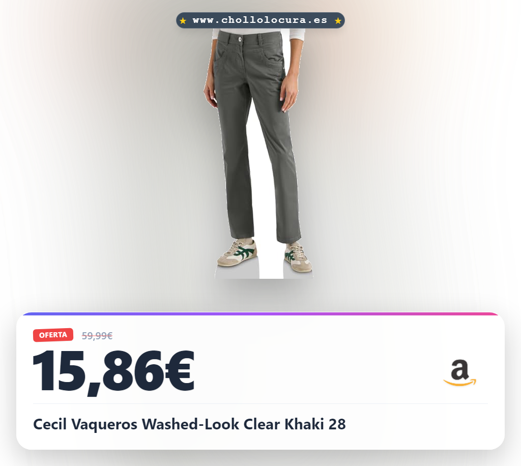 Cecil Vaqueros Washed-Look Clear Khaki 28