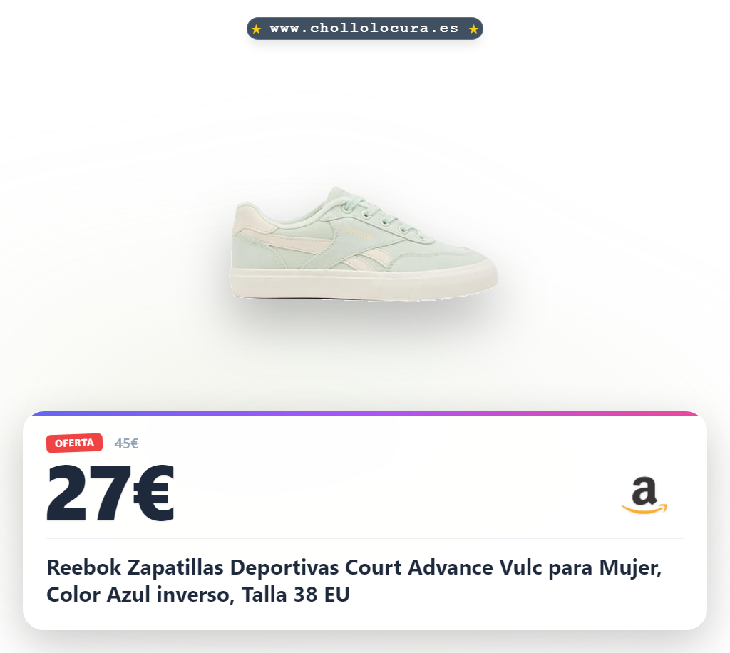 Reebok Zapatillas Deportivas Court Advance Vulc para Mujer, Color Azul inverso, Talla 38 EU